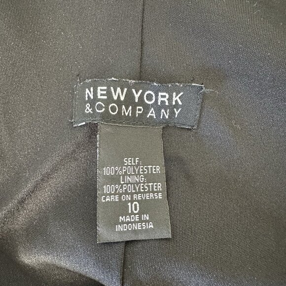 Y2K Whimsigoth New York & Co Flutter Sleeve Dress Size 10 Black Floral - Picture 6 of 12